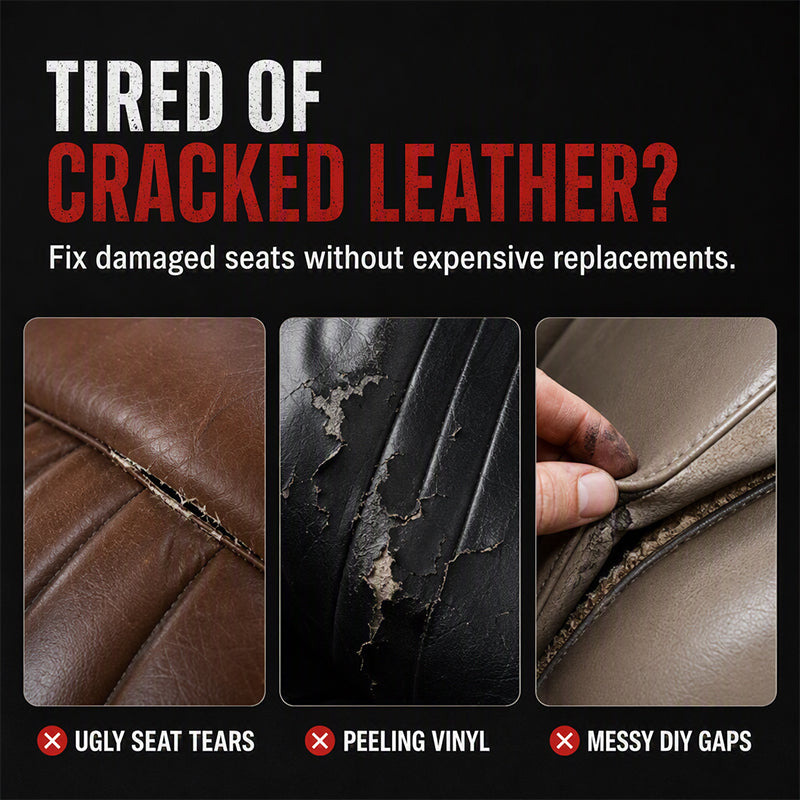 🚘 Quick Dry Car Seat Leather Repair Glue‑ Precision Nozzle Vinyl & Leather Adhesive, Permanent Bond Repair Glue for Car Seats, Sofas & Leather Furnitures