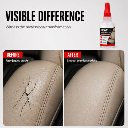 🚘 Quick Dry Car Seat Leather Repair Glue‑ Precision Nozzle Vinyl & Leather Adhesive, Permanent Bond Repair Glue for Car Seats, Sofas & Leather Furnitures