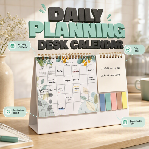 ⌛ Hot sale 50% OFF − 2027 Creative Desk Calendar with Sticky Notes