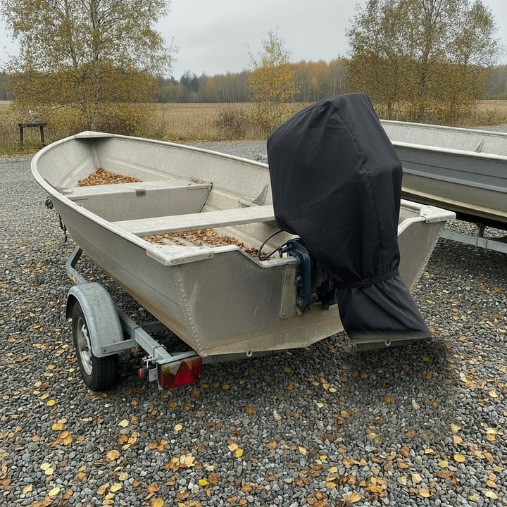 🚤 420D Oxford Outboard Motor Cover – Full Protection from Rain, Snow and UV Damage with a Tool-Free Fit 🛡️