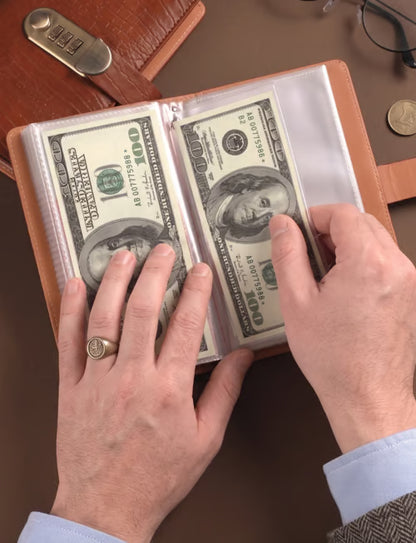 🔐 Private & Secure Combination Lock Cash Organizer Notebook