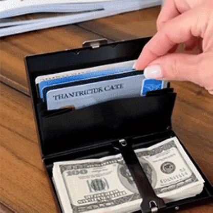 🔥Last Day 40% Off! Slim RFID-Blocking Stainless Steel Card Holder🗃️