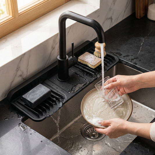 🌊Silicone Faucet Splash Guard – Drip Mat for Sink & Basin✨